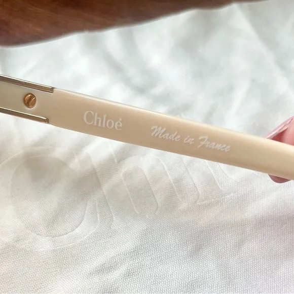 Chloe Cream Scallop Accent Vintage Sunglasses - Picture 12 of 12